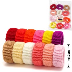 Набір великих махрових резинок для волосся Калуш 6.2см (28289) кольоровий