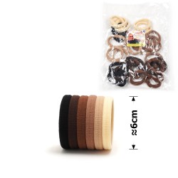 Набір гумок для волосся з мікрофібри Калуш 6см коричневий (30589)