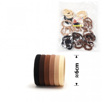 Набір гумок для волосся з мікрофібри Калуш 6см коричневий (30589)