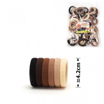 Набір гумок для волосся із мікрофібри Калуш 4.5см коричневий (30590)