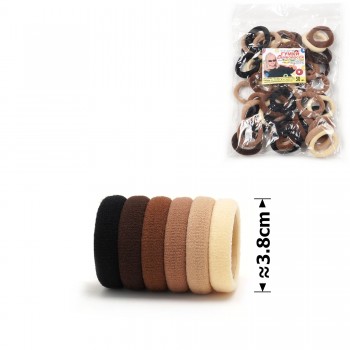 Набір гумок для волосся з мікрофібри Калуш 4см коричневий (30591)