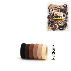 Набір гумок для волосся із мікрофібри Калуш 3.6см коричневий (30592)