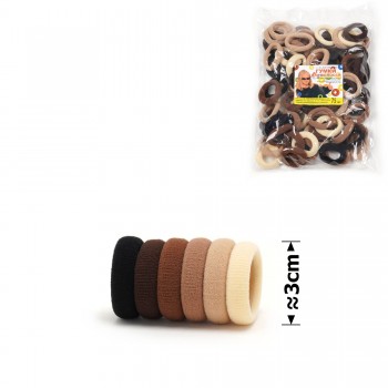 Набір гумок для волосся із мікрофібри Калуш 3.6см коричневий (30592)