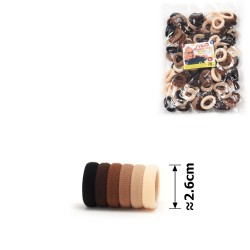 Набор резинок для волос из микрофибры Калуш 2.6см коричневый (30593)