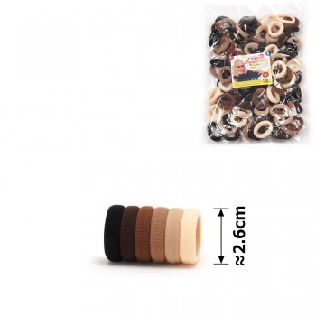 Набір гумок для волосся з мікрофібри Калуш 2.6см коричневий (30593)