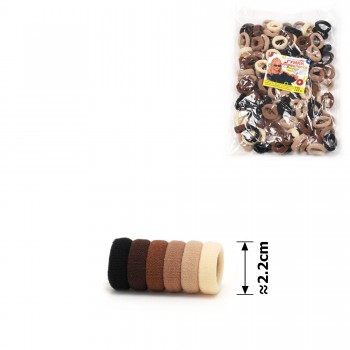 Набір гумок для волосся з мікрофібри Калуш 2.3см коричневий (30594)
