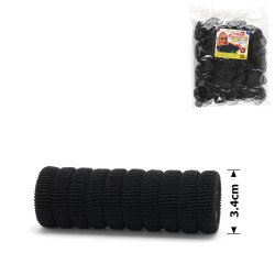 Набір маленьких махрових резинок для волосся Калуш 3.4см (3093) чорний