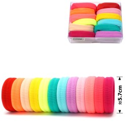 Набір резинок для волосся з мікрофібри (40-13583) в коробочці, кольорова