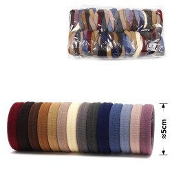 Набор резинок для волос из микрофибры (21-15178) в пакете, темный