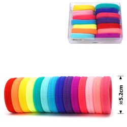 Набір резинок для волосся з мікрофібри (20-15227) у коробочці, кольорова