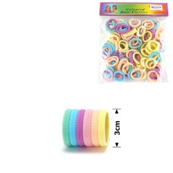 Набір резинок для волосся з мікрофібри (12-15309) пастельний