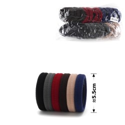 Набір резинок для волосся з мікрофібри (30-25792) темний