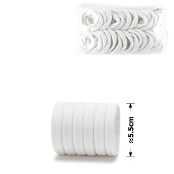 Набор резинок для волос из микрофибры (30-25794) белый