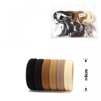 Набор резинок для волос из микрофибры (45-28581) коричневый