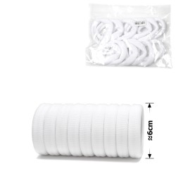 Набір резинок для волосся з мікрофібри (45-28583) білий