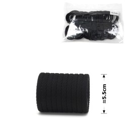 Набор резинок для волос из микрофибры (15-28584) черный