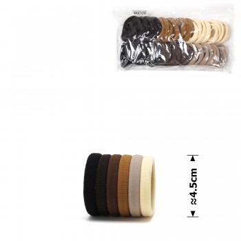Набор резинок для волос из микрофибры (19-28588) коричневый