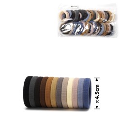 Набір резинок для волосся з мікрофібри (19-28589) пастельний