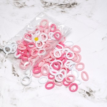 Набор резинок для волос из микрофибры (10-31426) розовый