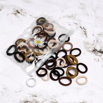 Набор резинок для волос из микрофибры (13-31427) коричневый