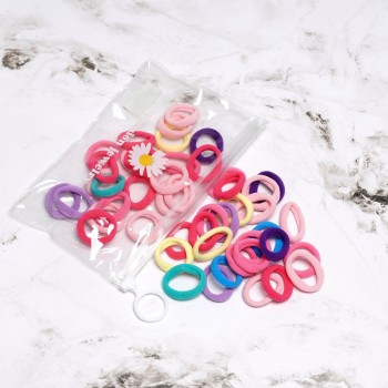 Набор резинок для волос из микрофибры (13-31428) цветной