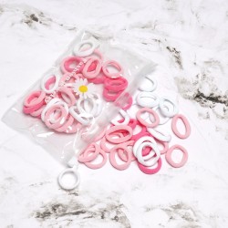 Набор резинок для волос из микрофибры (13-31429) розовый