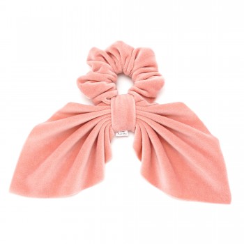 Резинка для волосся твіллі з хусткою з велюрової тканини (15927)