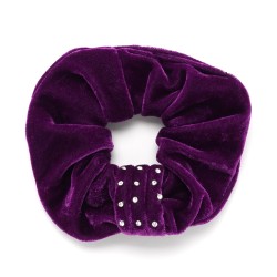  Резинка для волосся велюрова зі стразами (25341)