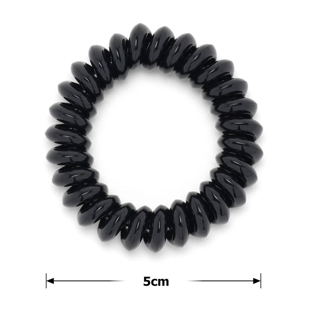 Резинка-пружинка для волос Ø50mm чёрная глянцевая (invisibobble) 11630 5