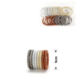 Набір тонких глянсових резинок-пружинок для волосся 5см (14731) invisibobble