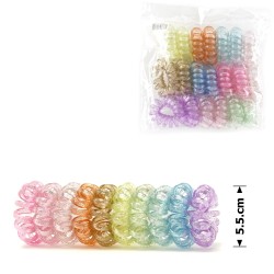 Набір великих резинок-пружинок для волосся з блискітками 5.5см (15166) invisibobble