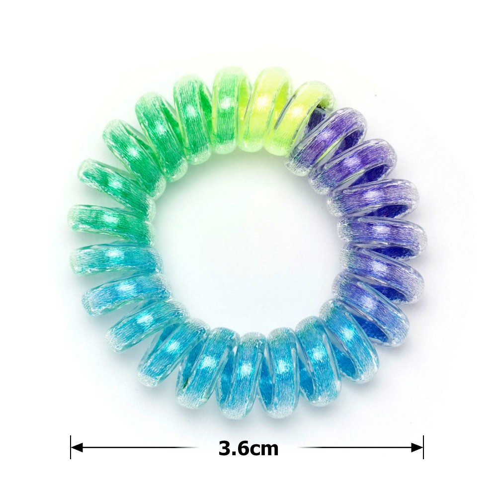 Набор резинок-пружинок для волос Радуга 3.6см разноцветный (15332) 2