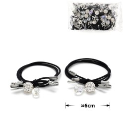 Набір резинок для волосся з шамбалою та камінчиками (14815)