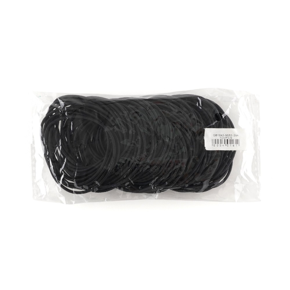 Набор бесшовных резинок для волос черный (15200) 4