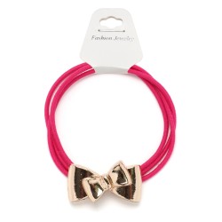 Резинка для волосся потрійна з фігуркою бантик (25581)