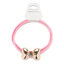 Резинка для волосся потрійна з фігуркою бантик (25582)