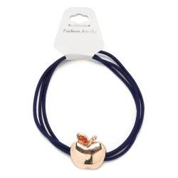 Резинка для волос тройная с фигуркой яблоко (25583)