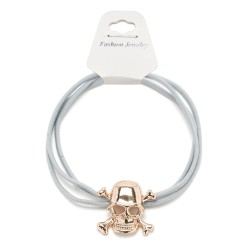 Резинка для волос тройная с фигуркой черепа (25602)