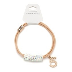 Резинка для волосся подвійна з прикрасою (25661)