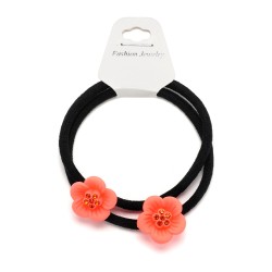 Резинка для волосся тонка з квіткою 2шт (25735)