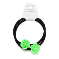 Резинка для волосся тонка з квіткою 2шт (25736)