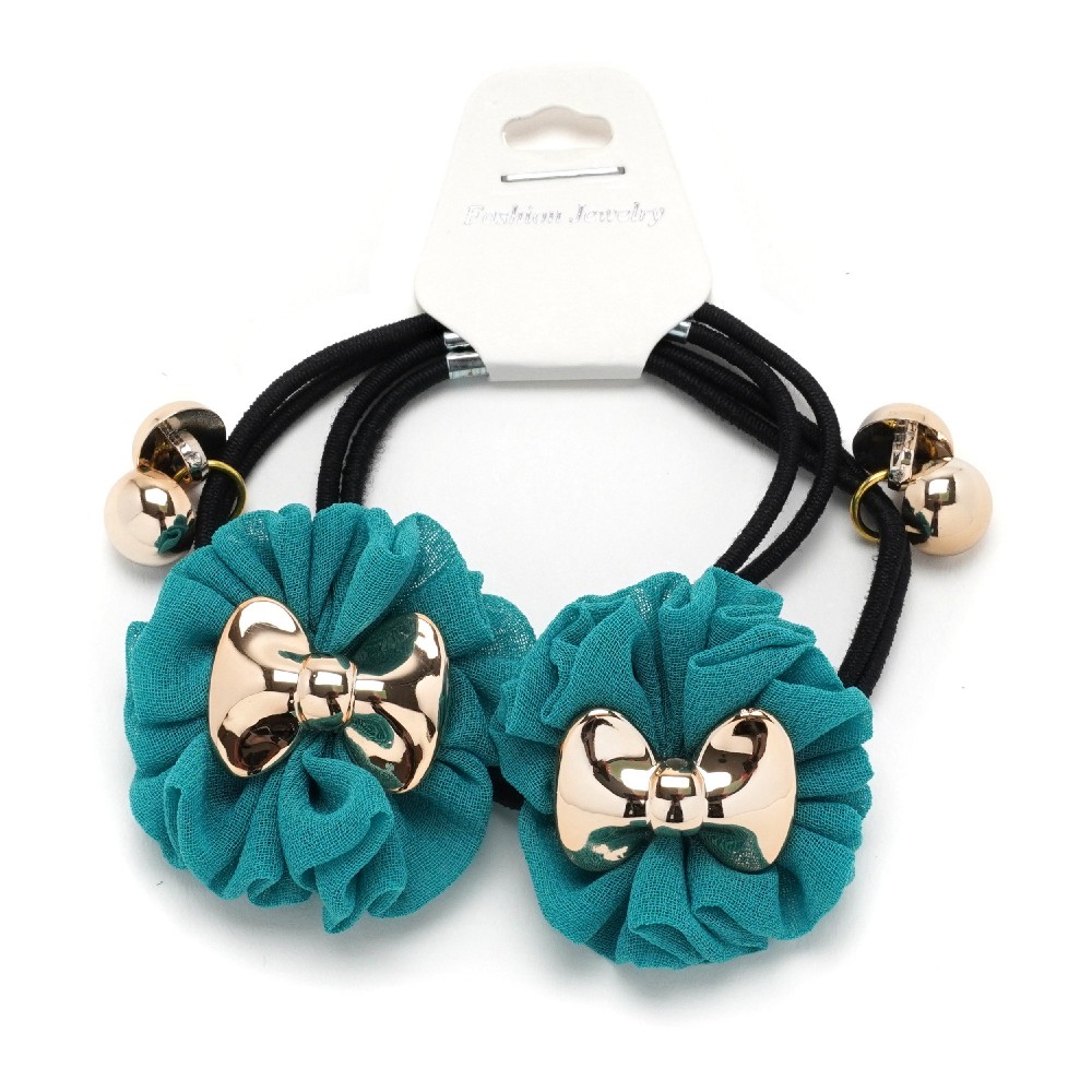 Пара резинок для волосся подвійні з бантиком 2шт (25737) 9