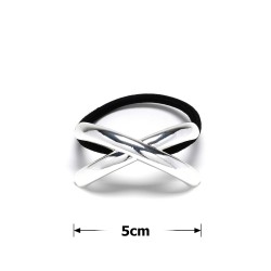  Резинка для волосся хвостова з прикрасою 5см  (31766)