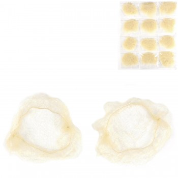 Набір сіточок на голову Павутинка бежева (15412)