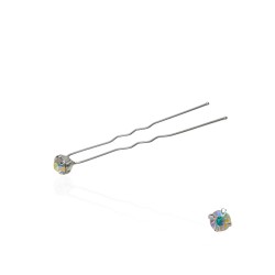 Набір шпильок для волосся зі стразами хамелеонового кольору (4 лапки) 40шт (10212)