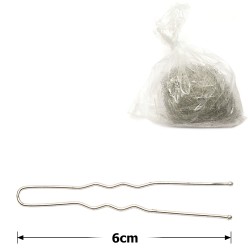 Набор заколок шпилек 6см 2000шт серебристый (11273)