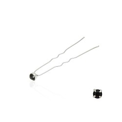 Набір шпильок для волосся зі стразами чорного кольору (4 лапки) 36шт (11283)