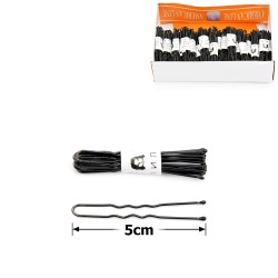  Набір шпильок в коробочці 5см чорний (10х50шт) (12119)
