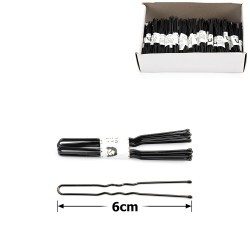  Набір шпильок в коробочці 6см чорний (10х50шт) (12121)