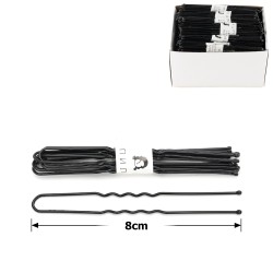  Набір шпильок в коробочці 8см чорний (10х50шт) (12125)